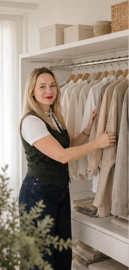 Professional organizer Professional organizer in Vienna, Austria, Germany, Poland Luxury home organization services Decluttering services Home organization Relocation services Luxury home Kinga Kasprzycka Professional organizer in Vienna consulting with a client Luxury home organization service by Messless Spaces Decluttering and home organizing expert in Austria Organized luxury wardrobe designed by a professional organizer Home organization consultation in Vienna Professional decluttering services for modern homes Relocation coordination and unpacking service Minimalist and organized living space Custom home organization systems for busy families Professional organizer Kinga Kasprzycka Luxury kitchen organization project Organized pantry designed for functional living Calm and clutter-free living room interior Premium home organization services in Europe Professional organizer helping clients declutter their home Portrait of professional organizer Kinga Kasprzycka Founder of Messless Spaces Professional organizer based in Vienna, Austria